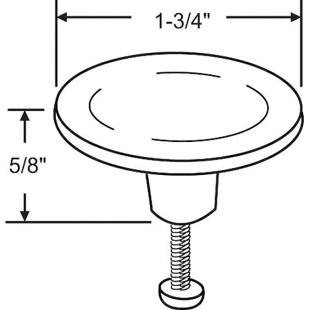 Strybuc 1 3/4 SATIN NICKEL KNOB 8-301SNK